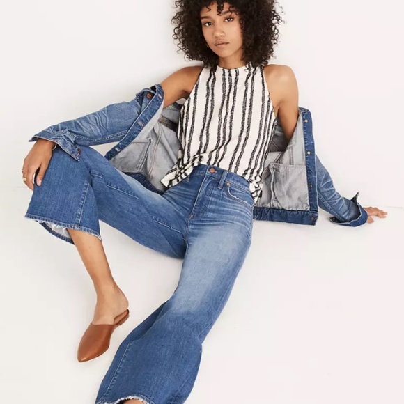 Madewell Wide Leg Cropped Jeans - Picture 2 of 5